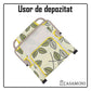 Suport inaltator reglabil pentru spate, cu pad anti-alunecare, 6 pozitii de inclinare, tetiera detasabila, pentru pat, din material perforat, model inflorat, verde cream, 50x60 cm
